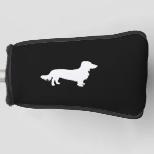 Funda Para Palo De Golf Perro de pelo largo dachshund Silueta regalo de Da