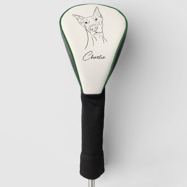 Funda Para Palo De Golf Perro Doberman (Anverso)