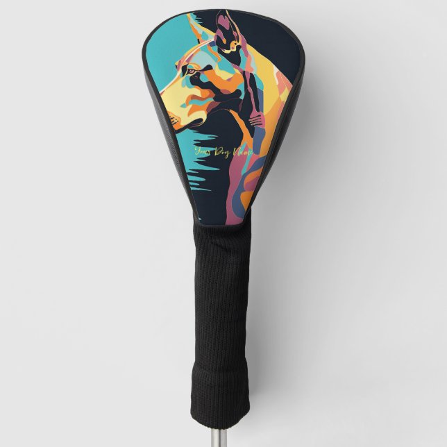 Funda Para Palo De Golf Perro Doberman 001 - Bruno Pokopen (Anverso)