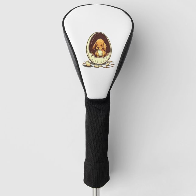 Funda Para Palo De Golf perro en el huevo. (Anverso)