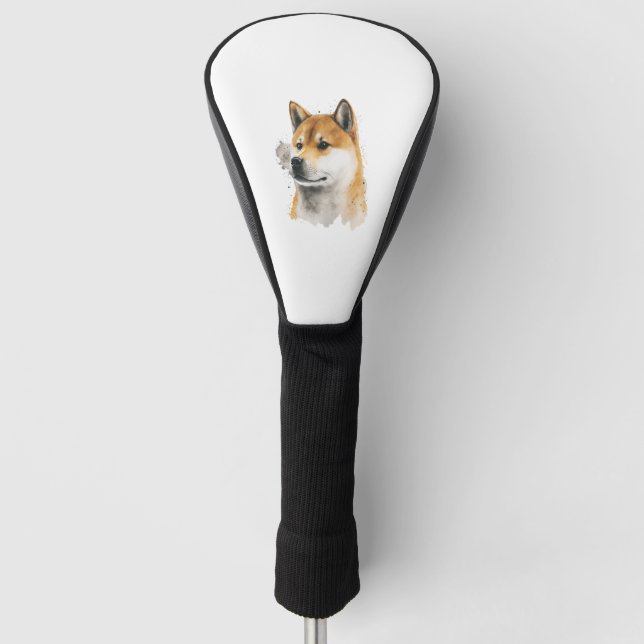 Funda Para Palo De Golf Perro feliz de Akita (Anverso)