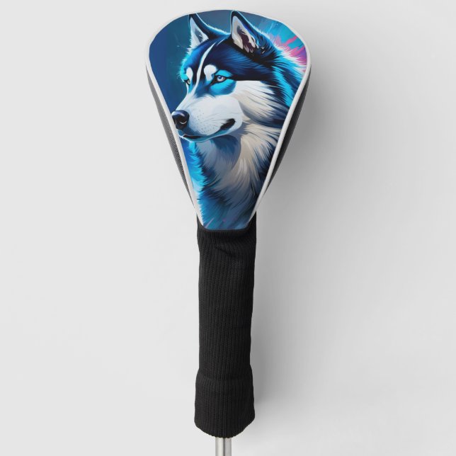Funda Para Palo De Golf Perro Husky (Anverso)