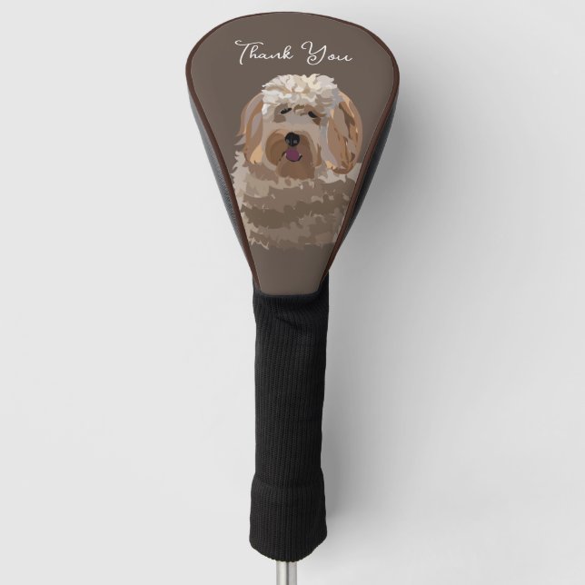 Funda Para Palo De Golf Perro Labradoodle Lindo Personalizado (Anverso)