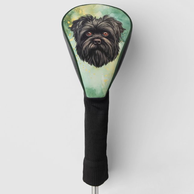 Funda Para Palo De Golf Perro mono Affenpinscher Affens Terrier (Anverso)