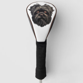 Funda Para Palo De Golf Perro negro Affenpinscher