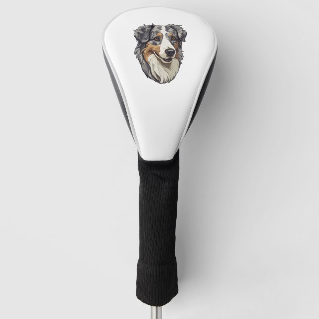 Funda Para Palo De Golf Perro pastor australiano (Anverso)