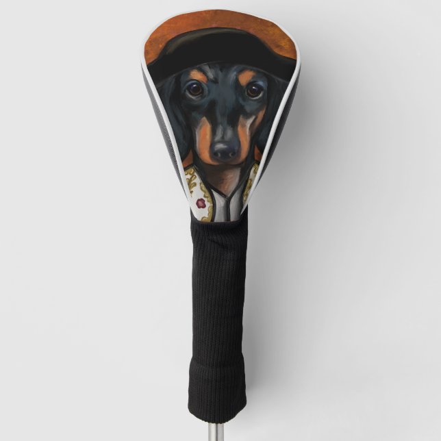 FUNDA PARA PALO DE GOLF PERRO SALCHICHA (Anverso)