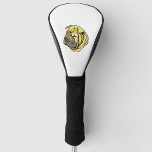 Funda Para Palo De Golf Perro Sharpei Brown Shar Pei