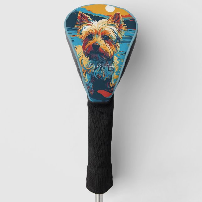 Funda Para Palo De Golf Perro Terrier de Yorkshire 002 - Bruno Pokopen (Anverso)