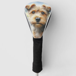 Funda Para Palo De Golf Perro terrorífico lindo en acuarela
