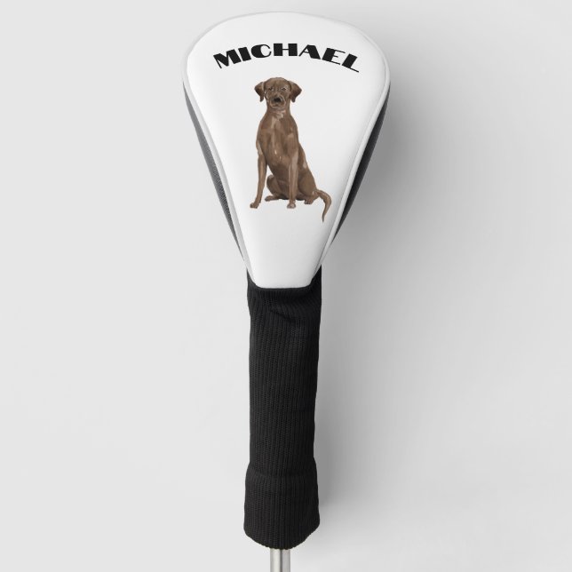 Funda Para Palo De Golf Persona negra de perro de Chihuahua (Anverso)