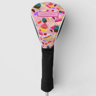 Funda Para Palo De Golf Personalice. Diversión, magdalena rosada brillant