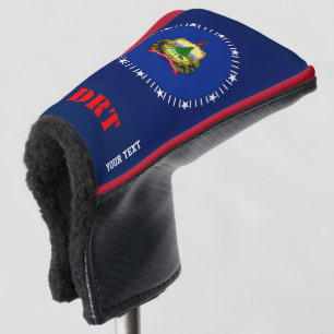 Funda Para Palo De Golf Personaliza tu texto con la bandera de estado de V
