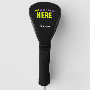 FUNDA PARA PALO DE GOLF PERSONALIZABLE MODERNO ESTILO NEGRO VERIFICADO MAR