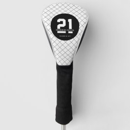 Funda Para Palo De Golf Personalizado 21º cumpleaños Moderno y elegante