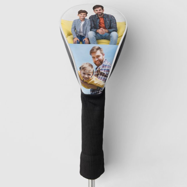 Funda Para Palo De Golf Personalizado 2 fotos de regalo para un golfista (Anverso)