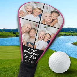 Funda Para Palo De Golf Personalizado 4 Collage de fotos MEJOR GRANDMA POR