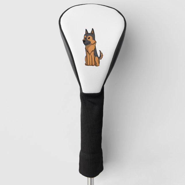 Funda Para Palo De Golf Personalizado alemán de Shepherd Cute (Anverso)