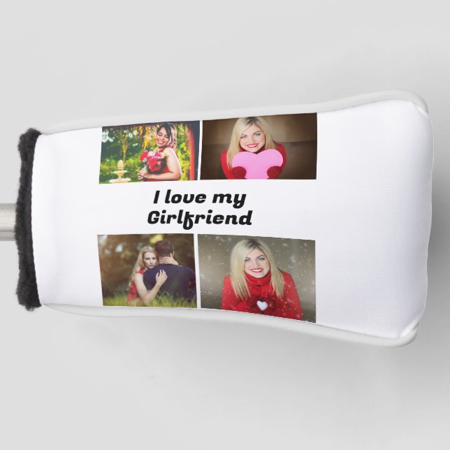 Funda Para Palo De Golf Personalizado Amo a mi novia 4 foto (Anverso)