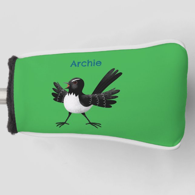Funda Para Palo De Golf Personalizado australiano Willie Wagtail personali (Anverso)