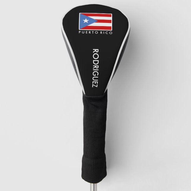 Funda Para Palo De Golf Personalizado, bandera de Puerto Rico (Anverso)