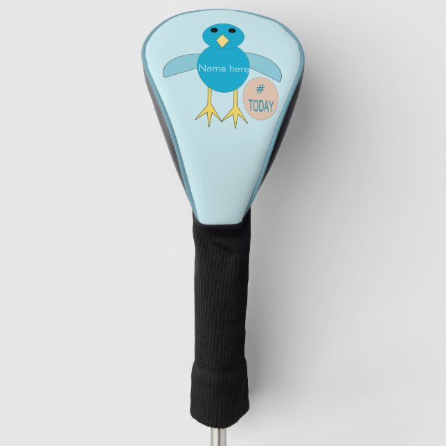 Funda Para Palo De Golf Personalizado Blue Birthday Boy Chick Golf Driver  (Anverso)