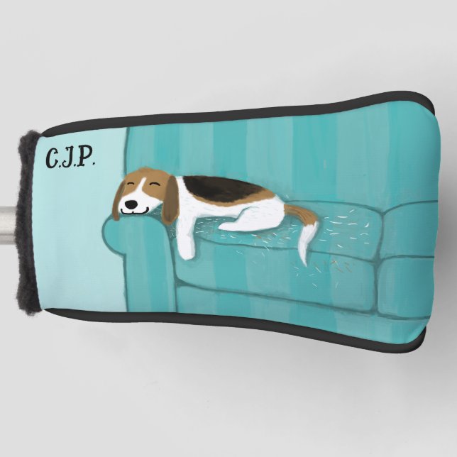 Funda Para Palo De Golf Personalizado Cute Beagle Dog Lover (Anverso)