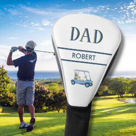 Funda Para Palo De Golf Personalizado DAD Nombre Carro de acuarela