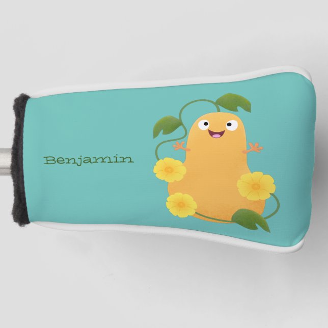 Funda Para Palo De Golf Personalizado de calabaza de calabaza de marihuana (Anverso)