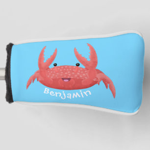 Funda Para Palo De Golf Personalizado de cangrejo rojo lindo ilustracion