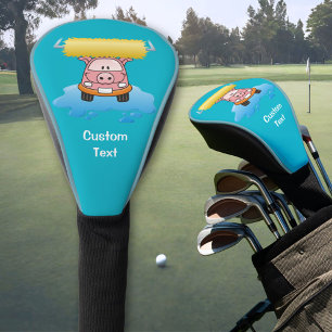Funda Para Palo De Golf Personalizado de cerdo de lavado de cara