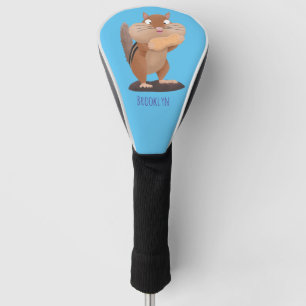 Funda Para Palo De Golf Personalizado de chipmunk de grandes mejillas grac