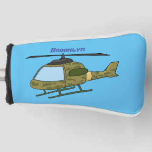 Funda Para Palo De Golf Personalizado de helicópteros de camoflage del ejé