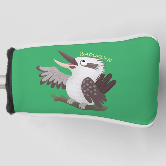 Funda Para Palo De Golf Personalizado de kookaburra gracioso (Anverso)
