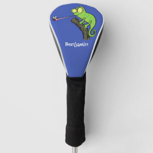 Funda Para Palo De Golf Personalizado de lagarto de camaleón verde lindo
