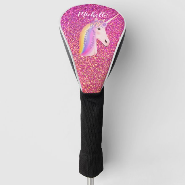 Funda Para Palo De Golf Personalizado de Moda de chispa del Purpurina arco (Anverso)