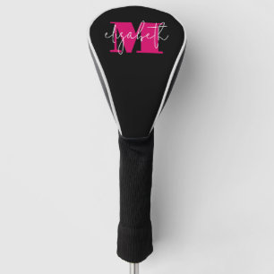 Funda Para Palo De Golf Personalizado de monograma femenino moderno
