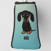Personalizado de Perro Cute Black y Tan Dachshund 