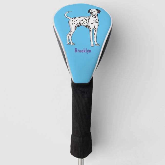 Funda Para Palo De Golf Personalizado de perro dalmatiano (Anverso)