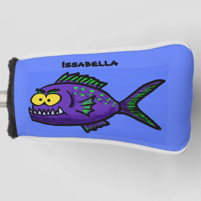 Funda Para Palo De Golf Personalizado de pescado piraña (Anverso)