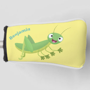 Funda Para Palo De Golf Personalizado de saltamontes alegre verde