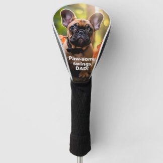 Funda Para Palo De Golf Personalizado de texto 🐶 💗 dulce cachorro francé