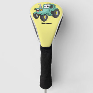 Funda Para Palo De Golf Personalizado de tractores verde feliz