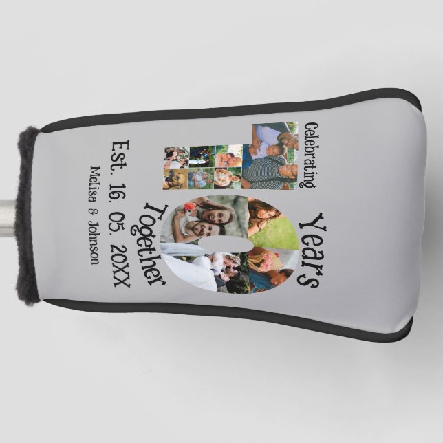 Funda Para Palo De Golf Personalizado décimo aniversario del boda 11 colla (Anverso)