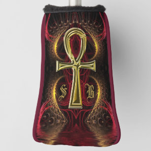 Funda Para Palo De Golf Personalizado del Ankh Gold Goddess