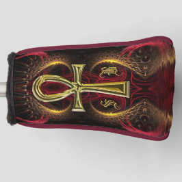 Funda Para Palo De Golf Personalizado del Ankh Gold Goddess