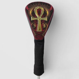 Funda Para Palo De Golf Personalizado del Ankh Gold Goddess