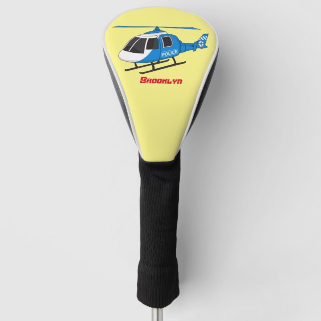 Funda Para Palo De Golf Personalizado del helicóptero del helicóptero del  (Anverso)