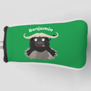 Funda Para Palo De Golf Personalizado divertida de búfalo de agua corrient