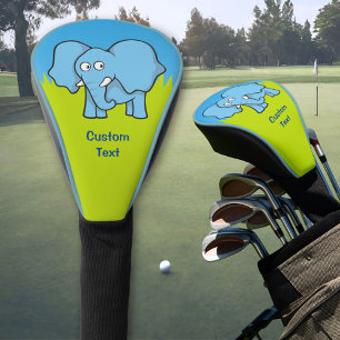 Funda Para Palo De Golf Personalizado Elefante Azul